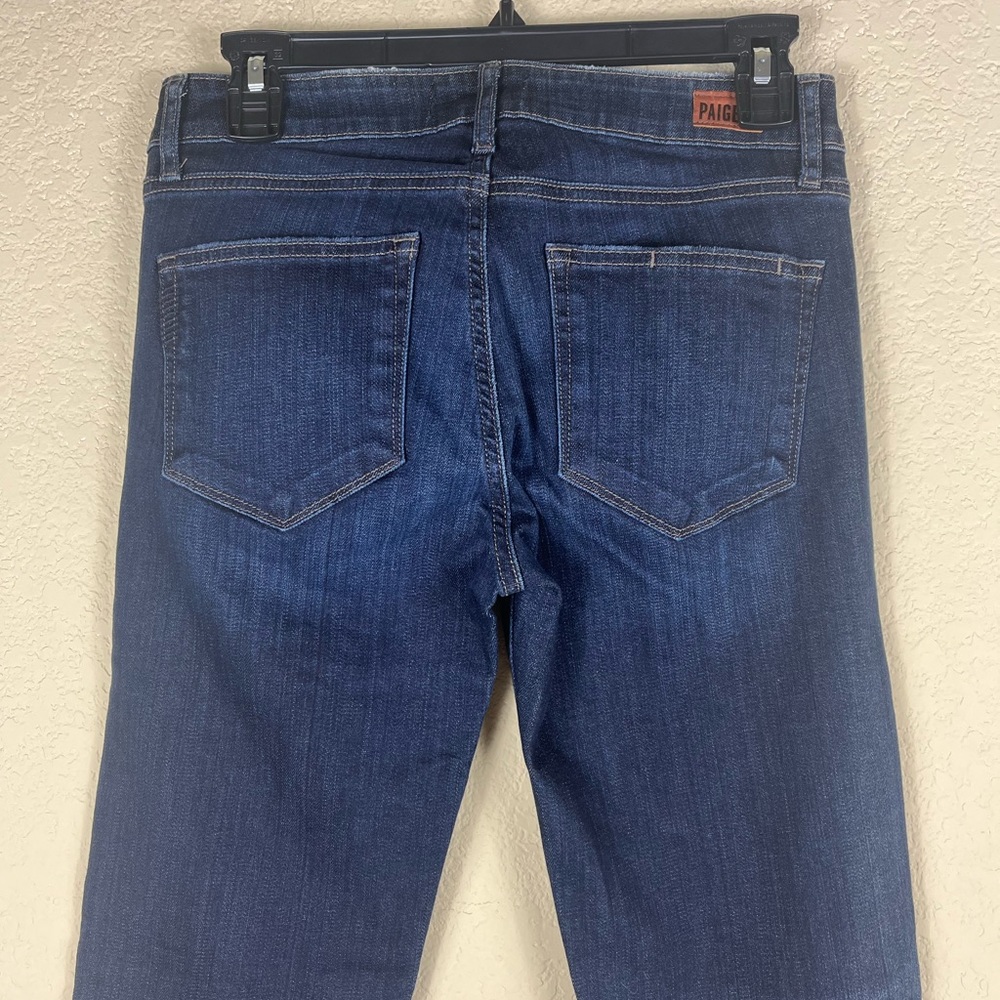 PAIGE mid-rise dark blue skinny whiskered jeans size 27 - Picture 5 of 11